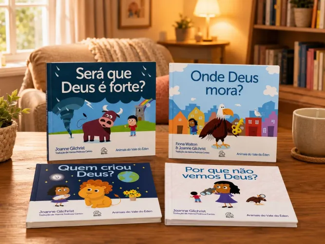 Kit Livro infantil bíblicos bichos Vale do Éden 