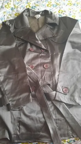 Lindo sobretudo tamanho G, comprimento Midi marrom com speech, novo