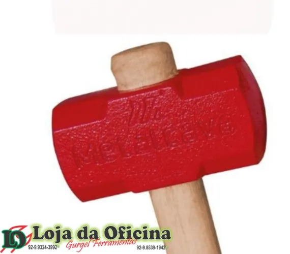 Marreta Com Cabo Metalcava 3 Kg Vermelha