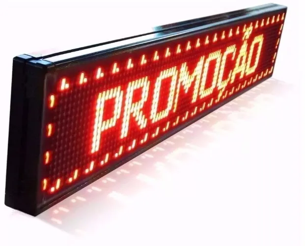 Painel Letreiro Led 100x20cm Wifi (Vermelho)