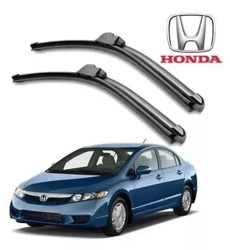 Par de Palhetas do Limpador do Para-Brisa Honda New Civic_Instalação Grátis na Hora