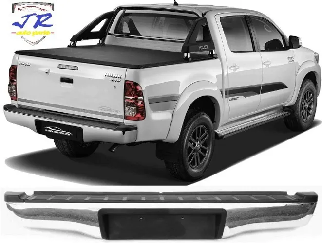 Parachoque Traseiro Hilux Pick Up Sr Srv 05 06 07 08 09 10 11 12 13 14 15