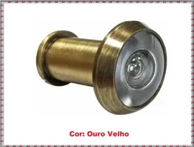 Olho Mágico niquelado nas cores ouro velho ou prata - 3 a 6 cm