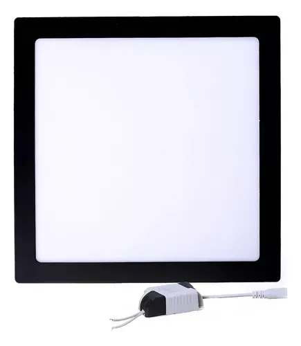 Painel Embutir Led 25w Quadrado Branco Frio/branco Neutro/ Branco Quente Borda Preta