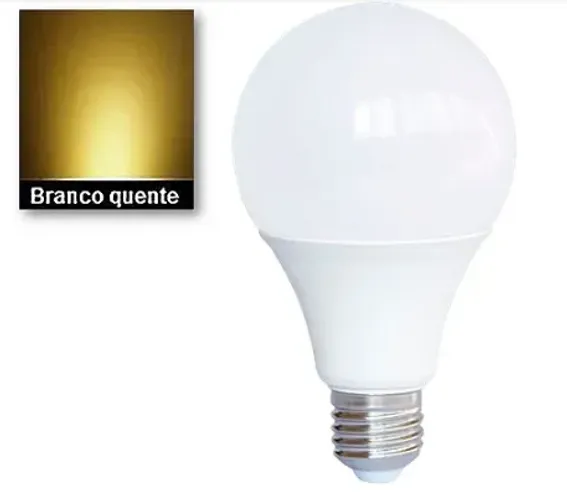 Lâmpada Bulbo LED 12W Branco Quente 3000K