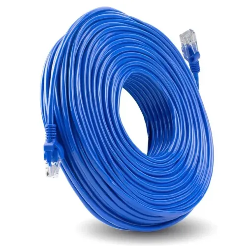 Cabo De Rede Internet Profissional Azul 20 Metros Com Conector