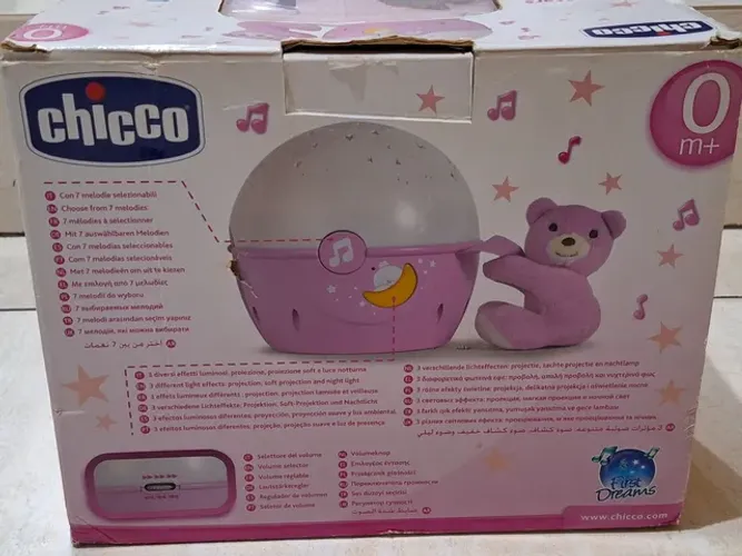 Projetor berço bebê next 2 stars rosa - chicco