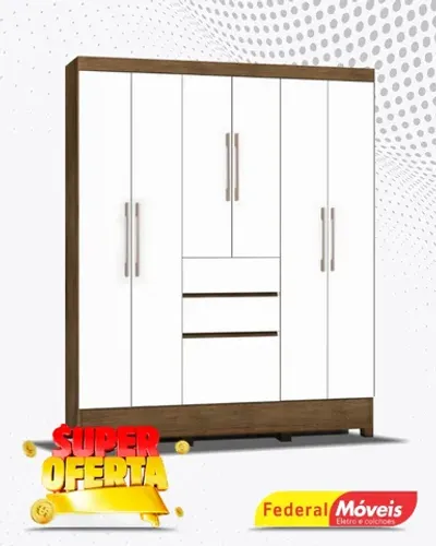Guarda Roupa 7 Portas 2 Gavetas Super Lindo Fazemos Entrega