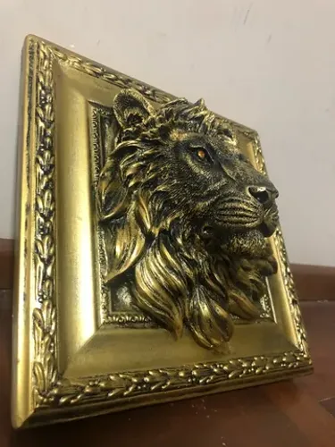 Quadro De Leão Decoração Para Casa Estátua De Leão Em 3d