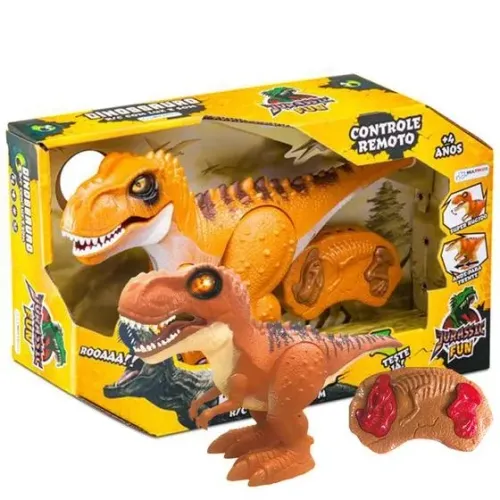 Dinossauro com Controle remoto Unissex MultiKids Brinquedo Dinossauro Tiranossauro Rex 