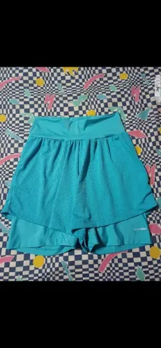 Short de corrida feminino azul