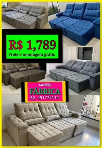 Sofá Retrátil E Reclinável TAMANHO 2.90 confortável frete grátis