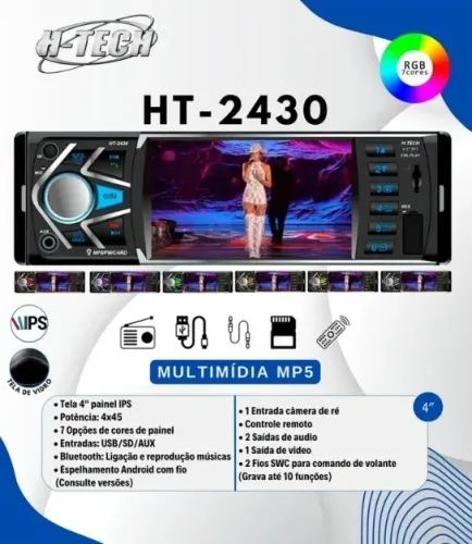 Mp5 3 Polegadas 1din Bluetooth USB Rádio 