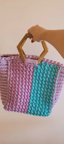 Bolsa de creche em fio de malha