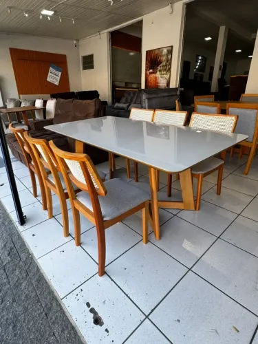 Mesa Com 6 Cadeiras Primeira Linha A Pronta Entrega