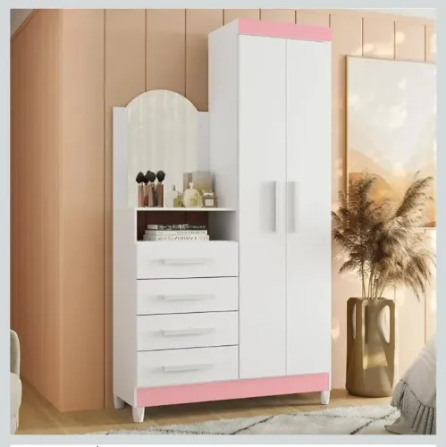 Guarda roupa com cômoda Rosa