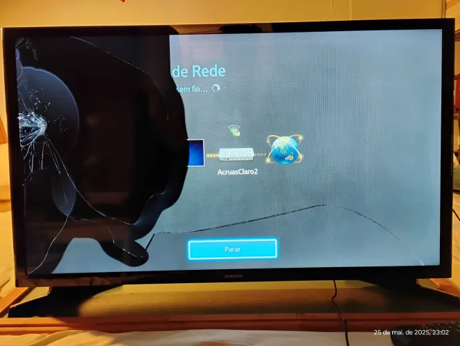 RETIRADA DE PEÇAS - Smart TV Samsung 32 pol. Modelo: UN32J4300AG - TELA QUEBRADA