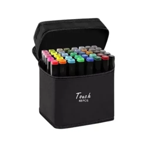 Canetinha caneta Marcadores Touch 48 cores - Kit Completo