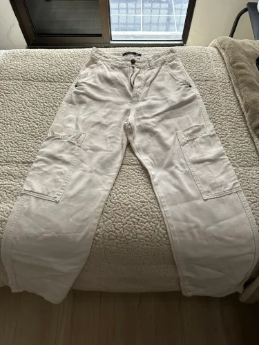 Calça Cargo Off White - Pouco Uso