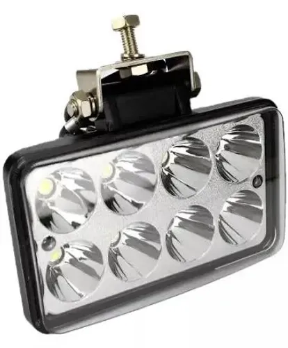 Farol Auxiliar 8 Leds 24w Retangular Universal para Carros e Utilitários
