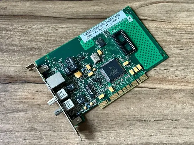 Placa De Rede Ati At-2450ft Pci Fibra Óptica + Rj45 10mbps