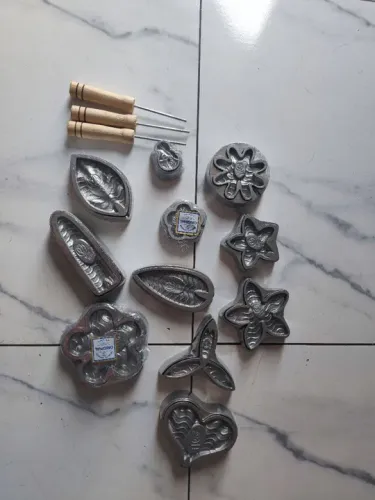 Frisador para flores artesanais Eva e tecidoa em metal - 11 peças