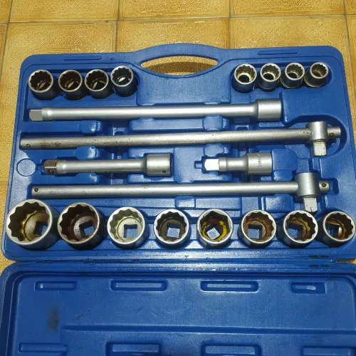 Kit mala de socketes " CORNETA" encaixe 3/4" 22 peças.