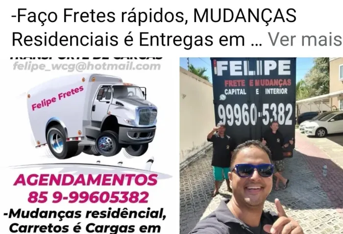Fretes rápidos é MUDANÇAS.