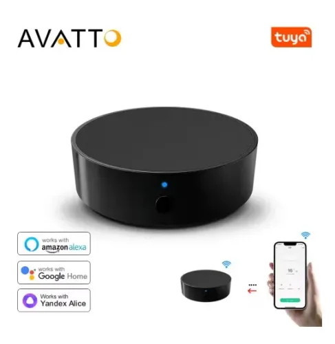 Controle Remoto Universal Leitor IR Avatto com WiFi Google Home Tuya