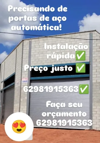 Porta de aço automática 
