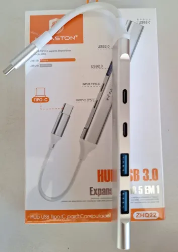 Promoção: Hub Tipo C Duplo P/ Tablet Type- C/ 3 Entrada Usb 3.0