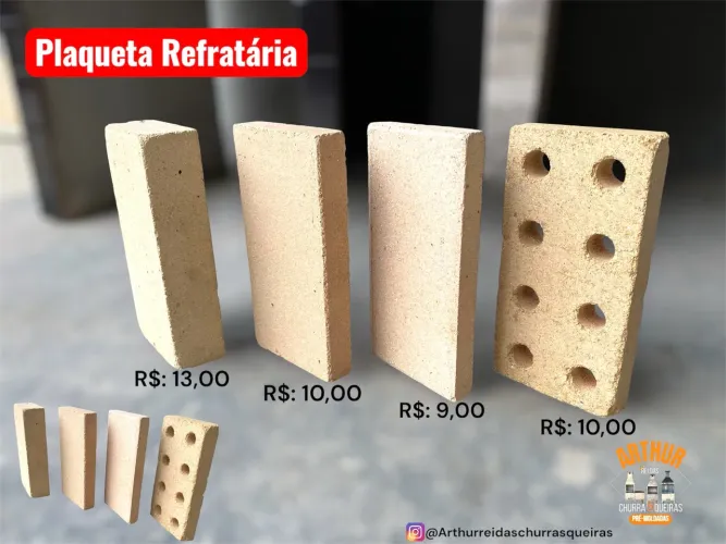 Plaquetas Refratárias para Churrasqueira