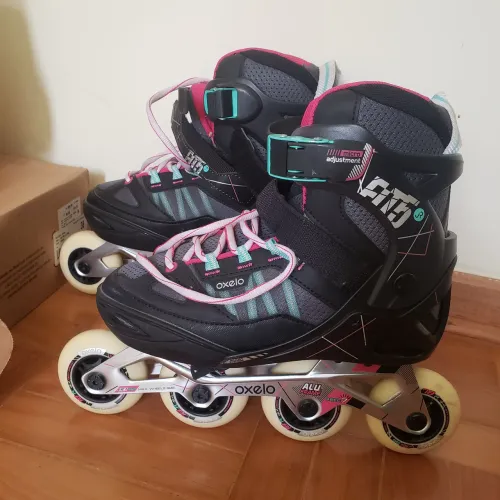 PATINS ROLLER BASE ALUMINIIO OXELO DECATHLON TAM 38/41