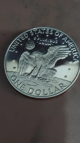 Moeda de um dólar apollo11 Proff. Flor de cunho