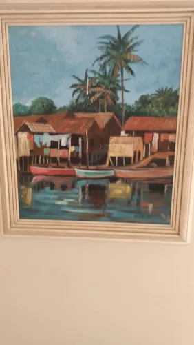 Quadro Pintura Cenas Costeiras