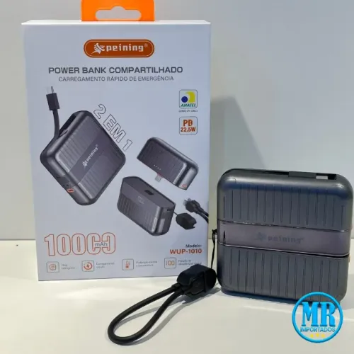 POWER BANK COMPARTILHADO 2 EM 1 - 10000mAh 