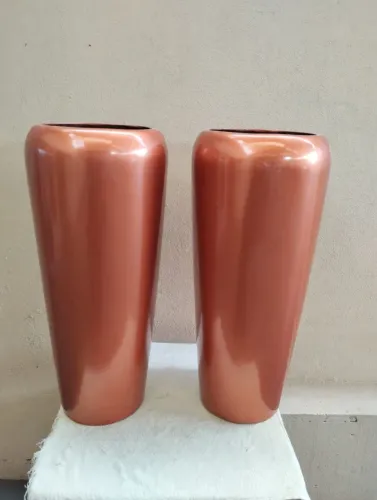 Kit 2 vasos vietnamita fibra de vidro 76cm Cobre