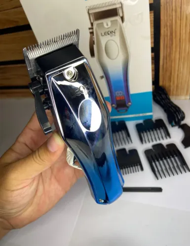Máquina de Cortar Cabelo sem Fio Prata Azul Leon-1602 an3