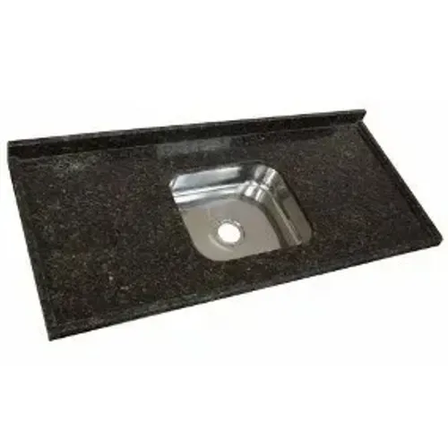 Bancada com Pia Inox Verde Ubatuba 120 x 55 