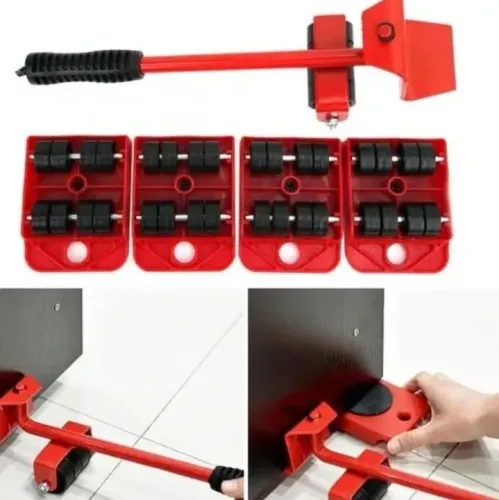 Kit de Roletes para Transporte de Móveis - 4 Peças