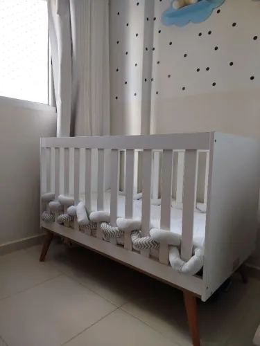 Berço Retrô MDF vira cama 