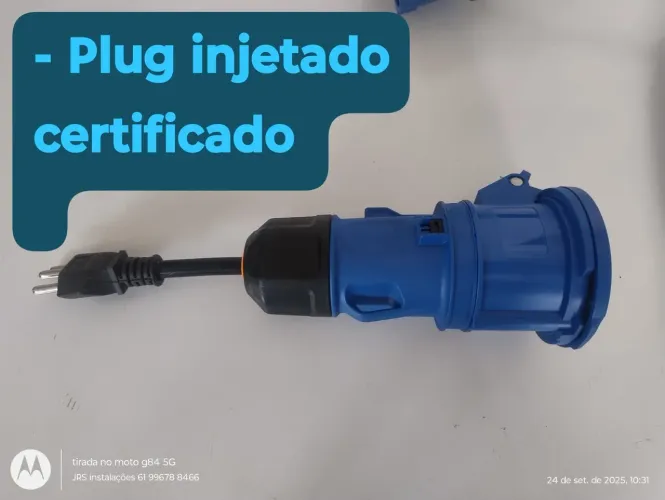Plug adaptador de 20A Br para industrial 32A- Tomada para carregador portátil 7kw