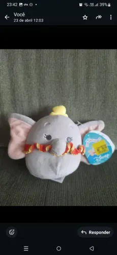 Pelúcia Dumbo original Squishmallows - Disney