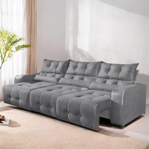 SOFÁ RETRÁTIL RECLINÁVEL SUPER CONFORTÁVEL ESPUMA D28 TRÊS MÓDULOS SURPREENDA-SE!! UEYTYT