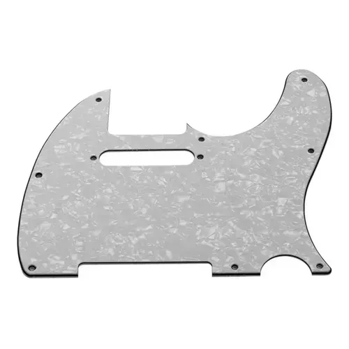 Escudo Guitarra Telecaster - 3 Camadas - Branco perolado