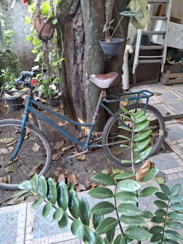 Bicicleta retro azul