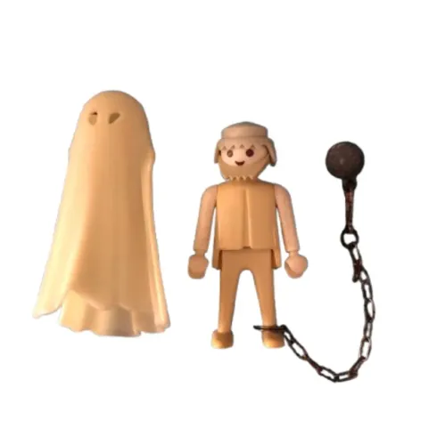 Boneco de Playmobil com Fantasma e Corrente - Brilha no Escuro