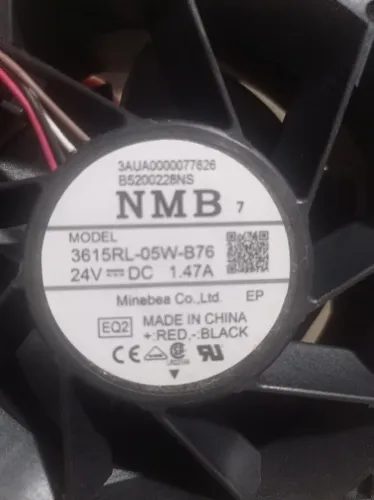 Ventilador cooler NMB modelo 3615RL-05W-B76 24v 1,47A