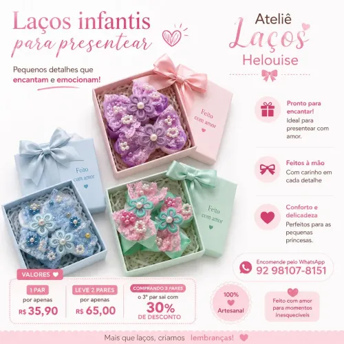 Laços de luxo infantil