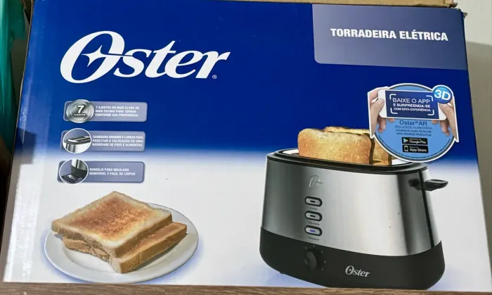 Torradeira Oster Day Light em Aço Inox - Excelente Estado